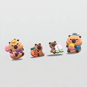 Capybara Light Up Croc Charm Set Of 4